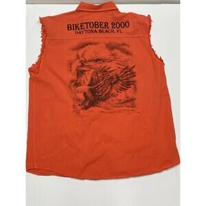 Vintage Biketoberfest 2000 Daytona Beach Sleeveless Biker Vest Men’s 2XL